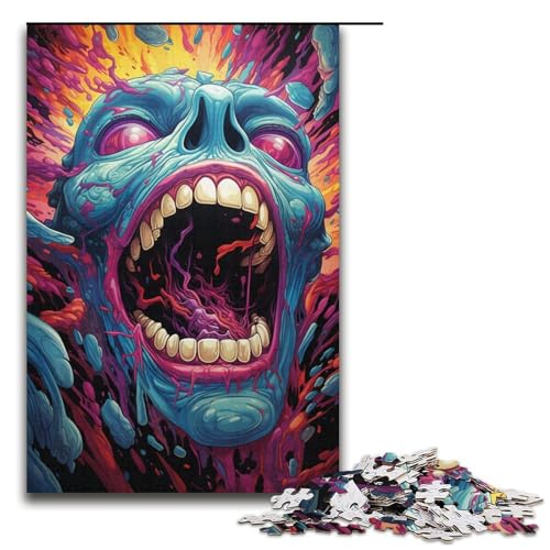 Puzzle 1000 Teile für Erwachsene buntes Monster-Puzzle praktisches Spiel einzigartige Heimdekoration und Geschenke 1000 Teile (38 x 26 cm) von ouynngjing