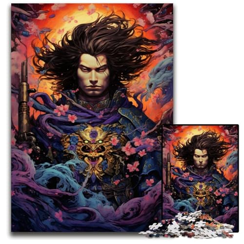 Puzzle 1000 Teile für Erwachsene japanische SakuraSamuraiPuzzles aus Holz Lernspielzeug für Jugendliche HeimbüroDekoration 1000 PCS (38 x 26 cm) von ouynngjing