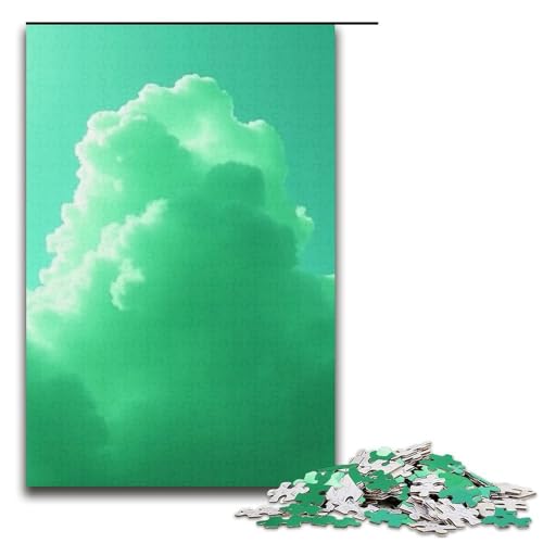 Puzzle Cloud 1000 Teile Holzpuzzle für Erwachsene und Kinder ab 12 Jahren Familienspaß-Puzzle 1000 Teile (38 x 26 cm) von ouynngjing