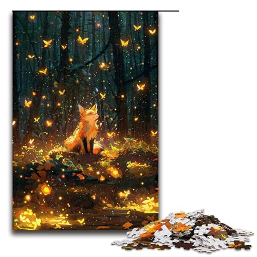 Puzzle Fox Spirit 1000 Teile Holzpuzzle für Erwachsene und Kinder ab 12 Jahren FamilienspaßPuzzle 1000 Teile (75 x 50 cm) von ouynngjing
