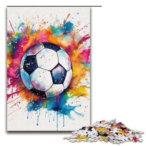 Puzzle Fußballsport 1000 Teile Holzpuzzle für Erwachsene und Kinder ab 12 Jahren FamilienspaßPuzzle 1000 Teile (38 x 26 cm) von ouynngjing