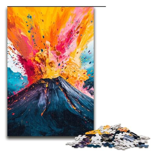Puzzle Olympus farbenfrohes psychedelisches 1000teiliges Puzzle aus Holz für Erwachsene und Kinder ab 12 Jahren FamilienspaßPuzzle 1000 Teile (75 x 50 cm) von ouynngjing