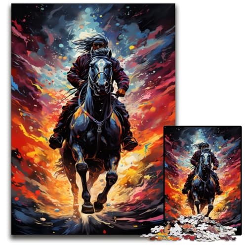 Puzzle für 1000 Teile Ritter auf dem Planeten Holzpuzzle interaktives Familienspiel DIY Heimdekoration Denksportaufgabe Geschenk 1000 Teile (75 x 50 cm) von ouynngjing