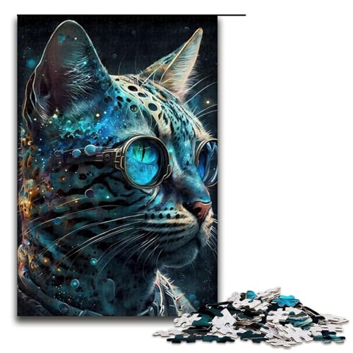 Puzzle für Erwachsene, 1000 Teile, Bengalkatze, Geburtstagsgeschenk, Geschenke für Teenager ab 14 Jahren, 1000 Teile von ouynngjing