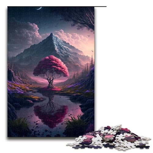 Puzzle für Erwachsene, 1000 Teile, Berge, Bäume, Puzzle, jedes Teil ist einzigartig – anspruchsvolles, unterhaltsames Familienspiel, 1000 Teile von ouynngjing