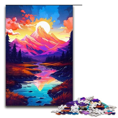 Puzzle für Erwachsene, 1000 Teile, Bergszene, Holzpuzzle, Lernspiel, Herausforderungsspielzeug, 1000 Teile Puzzle für Erwachsene, 1000 Teile, Bergszene, Holzpuzzle, Lernspiel, Herausforderungsspielzeug, 1000 Teile von ouynngjing