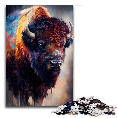 Puzzle für Erwachsene, 1000 Teile, Bison-Tuschemalerei, Puzzle, Lernspiele für Zuhause, DIY-Spielzeug, tolles Geschenk für Spiele, 1000 Teile Puzzle für Erwachsene, 1000 Teile, Bison-Tuschemalerei, Puzzle, Lernspiele für Zuhause, DIY-Spielzeug, tolles Geschenk für Spiele, 1000 Teile von ouynngjing