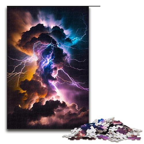 Puzzle für Erwachsene, 1000 Teile, Farbstürme, Holzpuzzle, Lernspiel, Herausforderungsspielzeug, 1000 Teile Puzzle für Erwachsene, 1000 Teile, Farbstürme, Holzpuzzle, Lernspiel, Herausforderungsspielzeug, 1000 Teile von ouynngjing