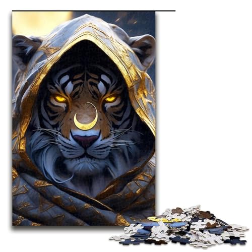 Puzzle für Erwachsene, 1000 Teile, Kapuzen-Mondtiger, Puzzle, Lernspiele für Zuhause, DIY-Spielzeug, tolles Geschenk für Spiele, 1000 Teile von ouynngjing