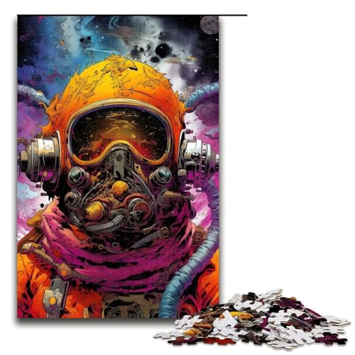 Puzzle für Erwachsene, 1000 Teile, Kleiner gelber Astronaut, Puzzle, Spiele, Spielzeug, Geschenk, geeignet für die Schreibtischdekoration, 1000 Teile von ouynngjing