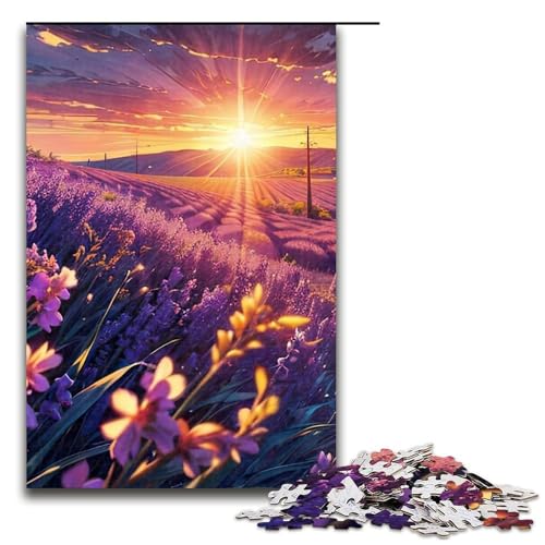 Puzzle für Erwachsene, 1000 Teile, Lavendelgarten, Heimdekoration, Puzzle-Spielzeug, Geschenk für die ganze Familie, 1000 Teile von ouynngjing