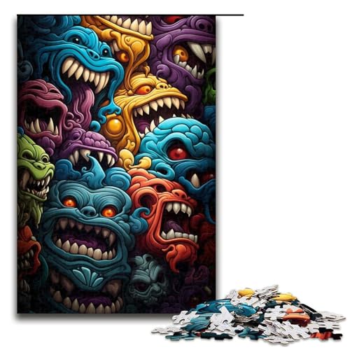 Puzzle für Erwachsene, 1000 Teile, Monster-Puzzle für Erwachsene, Holzpuzzle, Familienspiele, Weihnachts- und Geburtstagsgeschenke, 1000 Teile Puzzle für Erwachsene, 1000 Teile, Monster-Puzzle für Erwachsene, Holzpuzzle, Familienspiele, Weihnachts- und Geburtstagsgeschenke, 1000 Teile von ouynngjing