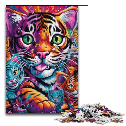 Puzzle für Erwachsene, 1000 Teile, Psychedelischer Tiertiger, Holzpuzzle, 300 Teile Puzzle für Erwachsene, 1000 Teile, Psychedelischer Tiertiger, Holzpuzzle, 300 Teile von ouynngjing
