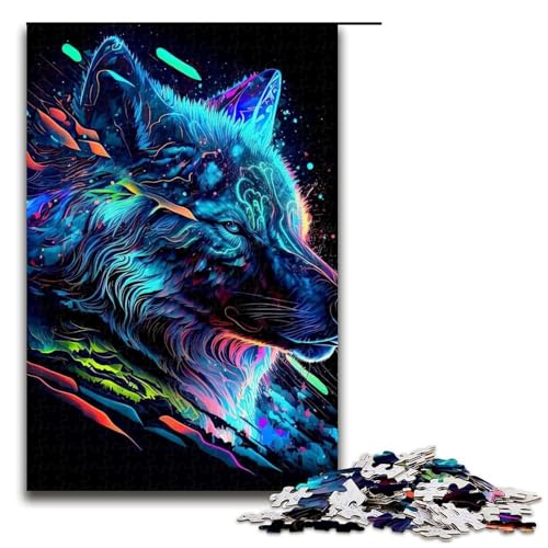 Puzzle für Erwachsene, 1000 Teile, Wolf-Kunst-Puzzle, Holzpuzzle, Lernspiel, Herausforderungsspielzeug, 1000 Teile Puzzle für Erwachsene, 1000 Teile, Wolf-Kunst-Puzzle, Holzpuzzle, Lernspiel, Herausforderungsspielzeug, 1000 Teile von ouynngjing