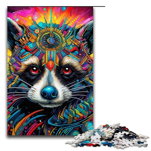 Puzzle für Erwachsene, 1000 Teile, psychedelisches Tier, Waschbär, Geburtstagsgeschenk, Geschenke für und Teenager ab 14 Jahren, 1000 Teile Puzzle für Erwachsene, 1000 Teile, psychedelisches Tier, Waschbär, Geburtstagsgeschenk, Geschenke für und Teenager ab 14 Jahren, 1000 Teile von ouynngjing