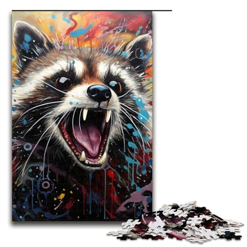 Puzzle für Erwachsene, 1000 Teile, psychedelisches Tier, Waschbär, Puzzle, Lernspiele für Zuhause, DIY-Spielzeug, tolles Geschenk für Spiele, 1000 Teile Puzzle für Erwachsene, 1000 Teile, psychedelisches Tier, Waschbär, Puzzle, Lernspiele für Zuhause, DIY-Spielzeug, tolles Geschenk für Spiele, 1000 Teile von ouynngjing