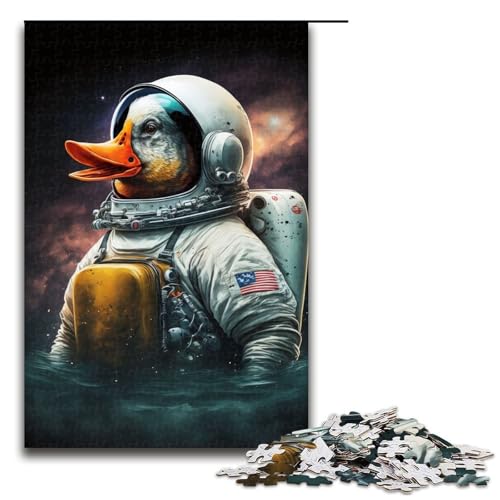Puzzle für Erwachsene, Astronautenente, 1000-teiliges Holzpuzzle für Kinder ab 12 Jahren, Heimdekoration, 1000 Teile Puzzle für Erwachsene, Astronautenente, 1000-teiliges Holzpuzzle für Kinder ab 12 Jahren, Heimdekoration, 1000 Teile von ouynngjing