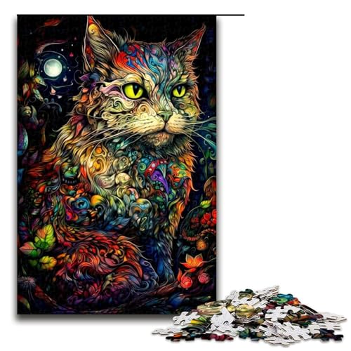 Puzzle für Erwachsene, Bunte Katze 1, 1000 Teile, Holzpuzzle für Erwachsene und Kinder ab 12 Jahren, 1000 Teile Puzzle für Erwachsene, Bunte Katze 1, 1000 Teile, Holzpuzzle für Erwachsene und Kinder ab 12 Jahren, 1000 Teile von ouynngjing