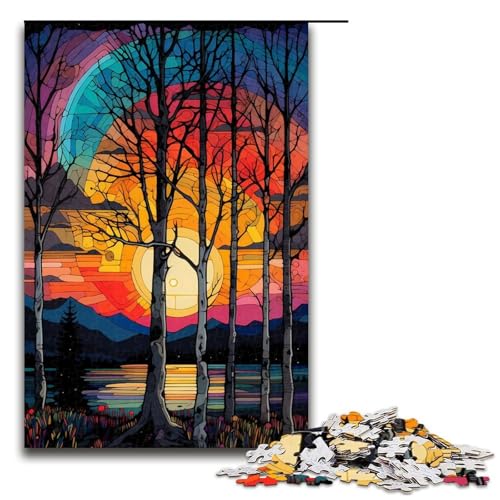Puzzle für Erwachsene, Bunte Landschaft, 1000 Teile, Holzpuzzle für Kinder ab 12 Jahren, Lernspielzeug, 1000 Teile Puzzle für Erwachsene, Bunte Landschaft, 1000 Teile, Holzpuzzle für Kinder ab 12 Jahren, Lernspielzeug, 1000 Teile von ouynngjing