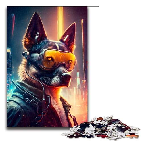 Puzzle für Erwachsene, Cooler Hund, 1000 Teile, Holzpuzzle für Kinder ab 12 Jahren, anspruchsvolles Spiel, 1000 Teile Puzzle für Erwachsene, Cooler Hund, 1000 Teile, Holzpuzzle für Kinder ab 12 Jahren, anspruchsvolles Spiel, 1000 Teile von ouynngjing