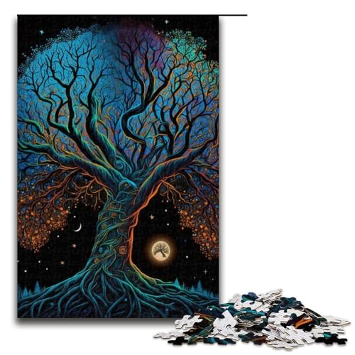 Puzzle für Erwachsene, Der Baum des Lebens, 1000-teiliges Holzpuzzle für Kinder ab 12 Jahren, Lernspielzeug, 1000 Teile von ouynngjing