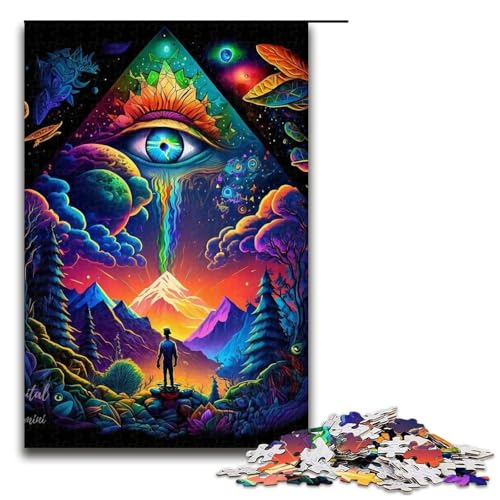 Puzzle für Erwachsene, Fantasie-Oktopus, 1000-teiliges Holzpuzzle für Kinder ab 12 Jahren, Lernspielzeug, 1000 Teile von ouynngjing