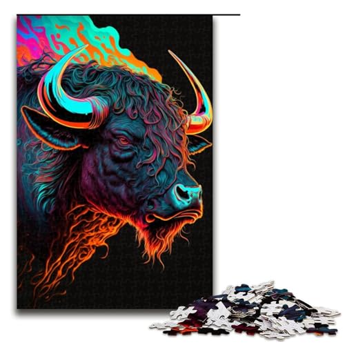 Puzzle für Erwachsene, Fantasy-Löwenkrieger, 1000-teiliges Holzpuzzle für Kinder ab 12 Jahren, Lernspielzeug, 1000 Teile von ouynngjing