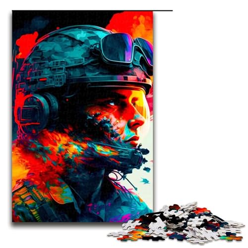 Puzzle für Erwachsene, Fantasy-Soldat, 1000-teiliges Holzpuzzle für Kinder ab 12 Jahren, Lernspielzeug, 1000 Teile Puzzle für Erwachsene, Fantasy-Soldat, 1000-teiliges Holzpuzzle für Kinder ab 12 Jahren, Lernspielzeug, 1000 Teile von ouynngjing