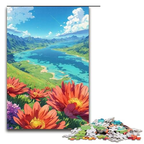 Puzzle für Erwachsene, Graslandlandschaft, 1000-teiliges Holzpuzzle für Kinder ab 12 Jahren, Lernspielzeug, 1000 Teile von ouynngjing