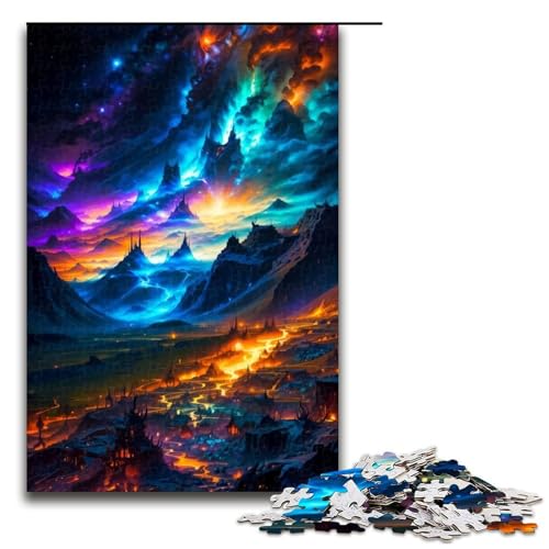 Puzzle für Erwachsene, Grüne Nacht, 1000-teiliges Holzpuzzle für Kinder ab 12 Jahren, Lernspielzeug, 1000 Teile Puzzle für Erwachsene, Grüne Nacht, 1000-teiliges Holzpuzzle für Kinder ab 12 Jahren, Lernspielzeug, 1000 Teile von ouynngjing