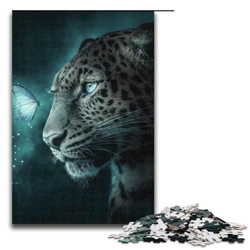 Puzzle für Erwachsene, Leopard, 1000 Teile, Holzpuzzle für Erwachsene und Kinder ab 12 Jahren, Lernspielzeug, 1000 Teile von ouynngjing