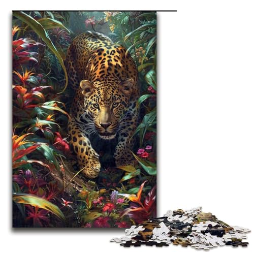 Puzzle für Erwachsene, Leopard, 1000 Teile, Holzpuzzle für Erwachsene und Kinder ab 12 Jahren, Lernspielzeug, 1000 Teile von ouynngjing