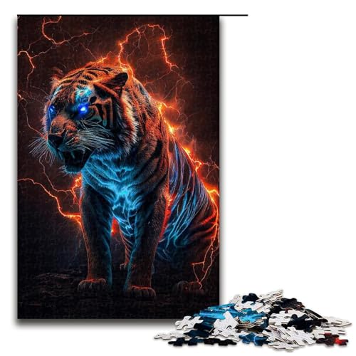 Puzzle für Erwachsene, Lightning Tiger, 1000 Teile, Holzpuzzle für Erwachsene und Kinder ab 12 Jahren, Lernspielzeug, 1000 Teile von ouynngjing