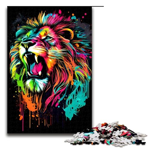 Puzzle für Erwachsene, Lion19, 1000 Teile, Holzpuzzle für Erwachsene und Kinder ab 12 Jahren, Lernspielzeug, 1000 Teile von ouynngjing