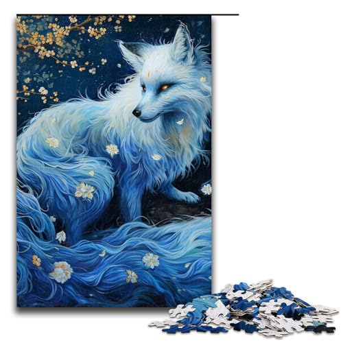 Puzzle für Erwachsene, Magische Füchse, 1000-teiliges Holzpuzzle für Kinder ab 12 Jahren, Lernspielzeug, 1000 Teile von ouynngjing