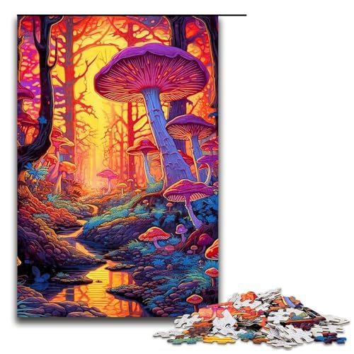 Puzzle für Erwachsene, Shroom World, 1000-teiliges Holzpuzzle für Kinder ab 12 Jahren, Lernspielzeug, 1000 Teile von ouynngjing