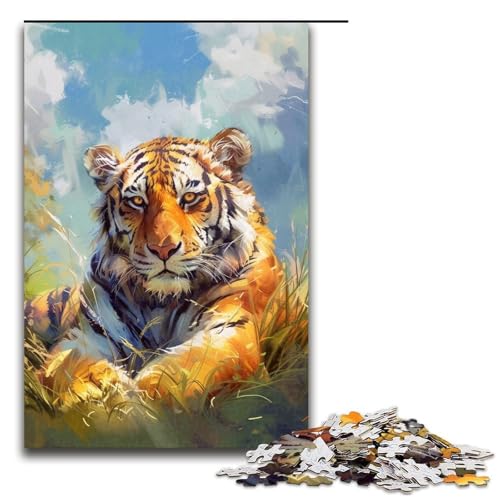 Puzzle für Erwachsene, Tiger, 1000 Teile, Holzpuzzle für Erwachsene und Kinder ab 12 Jahren, Lernspielzeug, 1000 Teile von ouynngjing