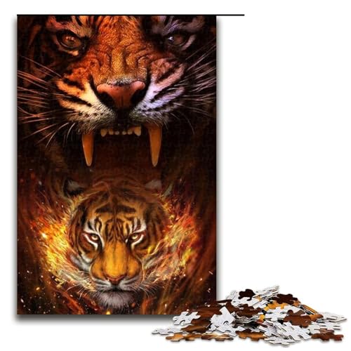 Puzzle für Erwachsene, Tiger, 1000 Teile, Holzpuzzle für Kinder ab 12 Jahren, Heimdekoration, 1000 Teile Puzzle für Erwachsene, Tiger, 1000 Teile, Holzpuzzle für Kinder ab 12 Jahren, Heimdekoration, 1000 Teile von ouynngjing