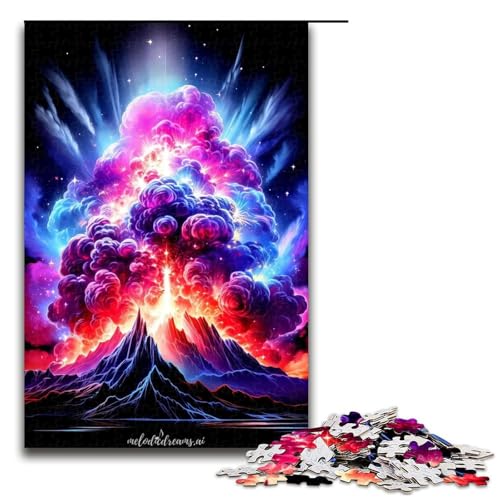 Puzzle für Erwachsene, Vulkanwolkensturm, 1000 Teile, Holzpuzzle für Erwachsene und Kinder ab 12 Jahren, 1000 Teile von ouynngjing
