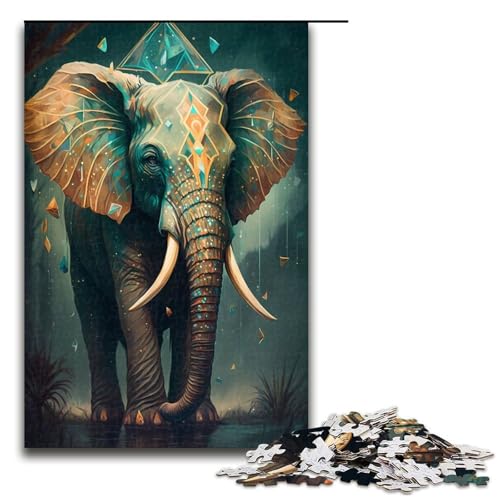 Puzzle für Erwachsene, attraktiver Elefant, 1000 Teile, Holzpuzzle für Erwachsene und Kinder ab 12 Jahren, 1000 Teile Puzzle für Erwachsene, attraktiver Elefant, 1000 Teile, Holzpuzzle für Erwachsene und Kinder ab 12 Jahren, 1000 Teile von ouynngjing