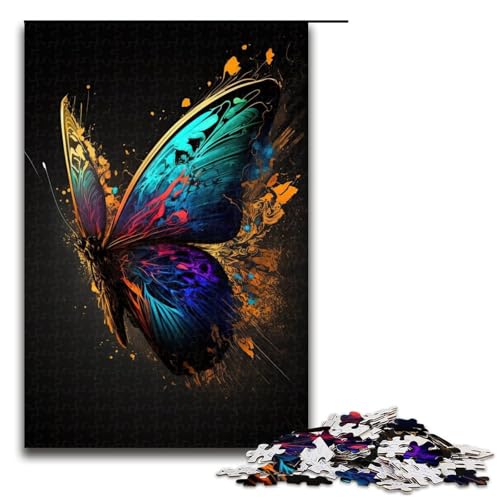 Puzzle für Erwachsene, bunter Schmetterling1, 1000-teiliges Holzpuzzle für Kinder ab 12 Jahren, Lernspielzeug, 1000 Teile Puzzle für Erwachsene, bunter Schmetterling1, 1000-teiliges Holzpuzzle für Kinder ab 12 Jahren, Lernspielzeug, 1000 Teile von ouynngjing