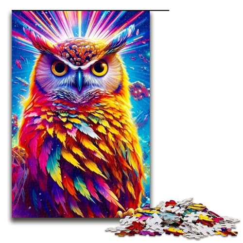 Puzzle für Erwachsene, leuchtende Eule, 1000 Teile, Holzpuzzle für Kinder ab 12 Jahren, Lernspielzeug, 1000 Teile von ouynngjing