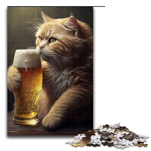 Puzzle für Erwachsene, lustiges Katzenbier, 1000-teiliges Holzpuzzle für Kinder ab 12 Jahren, Lernspielzeug, 1000 Teile Puzzle für Erwachsene, lustiges Katzenbier, 1000-teiliges Holzpuzzle für Kinder ab 12 Jahren, Lernspielzeug, 1000 Teile von ouynngjing