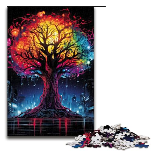 Puzzle für Erwachsene, magischer Baum, 1000 Teile, Holzpuzzle für Kinder ab 12 Jahren, Lernspielzeug, 1000 Teile von ouynngjing