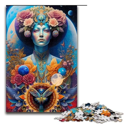 Puzzle für Erwachsene, schönes Alien-Porträt, 1000-teiliges Holzpuzzle für Kinder ab 12 Jahren, Lernspielzeug, 1000 Teile Puzzle für Erwachsene, schönes Alien-Porträt, 1000-teiliges Holzpuzzle für Kinder ab 12 Jahren, Lernspielzeug, 1000 Teile von ouynngjing