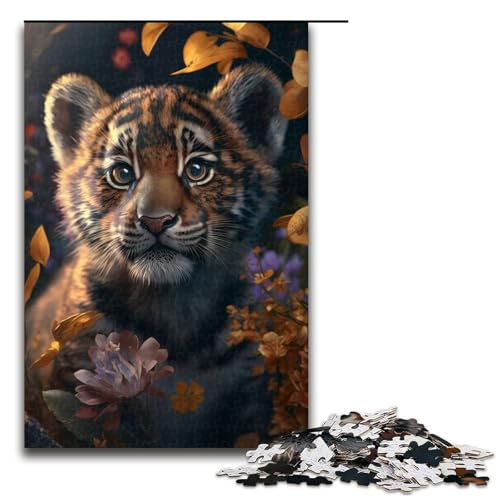 Puzzle für Erwachsene, süßes kleines Tigerjunges, 1000-teiliges Holzpuzzle für Familienspiele, 1000 Teile Puzzle für Erwachsene, süßes kleines Tigerjunges, 1000-teiliges Holzpuzzle für Familienspiele, 1000 Teile von ouynngjing