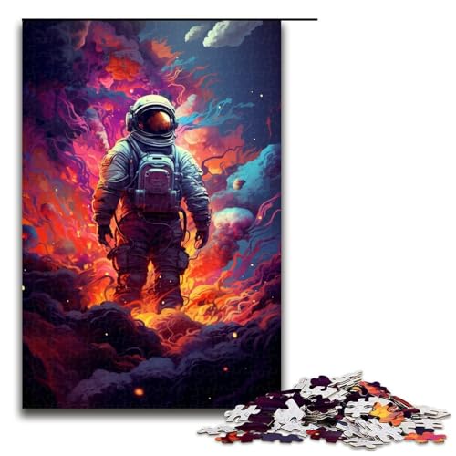 Puzzle für Erwachsene „Astronauten im geheimnisvollen Universum 1000teiliges Holzpuzzle für Familienspiele 1000 Teile (75 x 50 cm) von ouynngjing