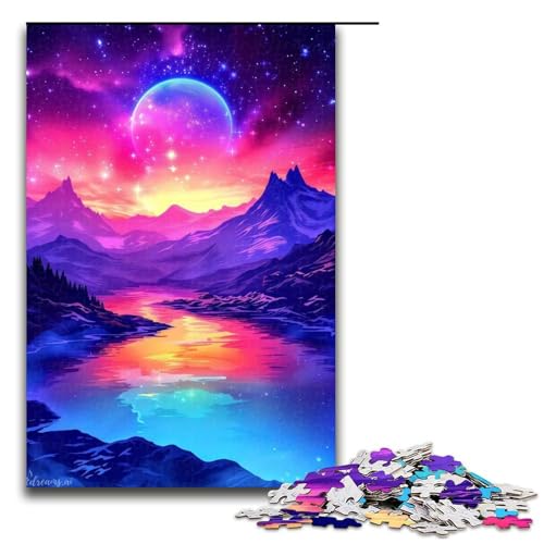 Puzzle für Erwachsene „Berg der Träume“, 1000-teiliges Holzpuzzle für Familienspiele, 1000 Teile von ouynngjing