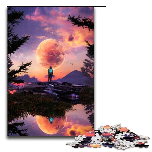 Puzzle für Erwachsene „Das Schloss im Himmel“ 1000 teiliges Holzpuzzle für Familienspiele 1000 Teile (75 x 50 cm) von ouynngjing