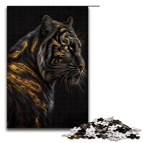 Puzzle für Erwachsene „Gold Tigers“ 1000 Teile Holzpuzzle für Erwachsene und Kinder ab 12 Jahren 1000 Teile (75 x 50 cm) von ouynngjing